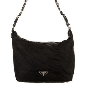 Prada quilted Tessuto hobo